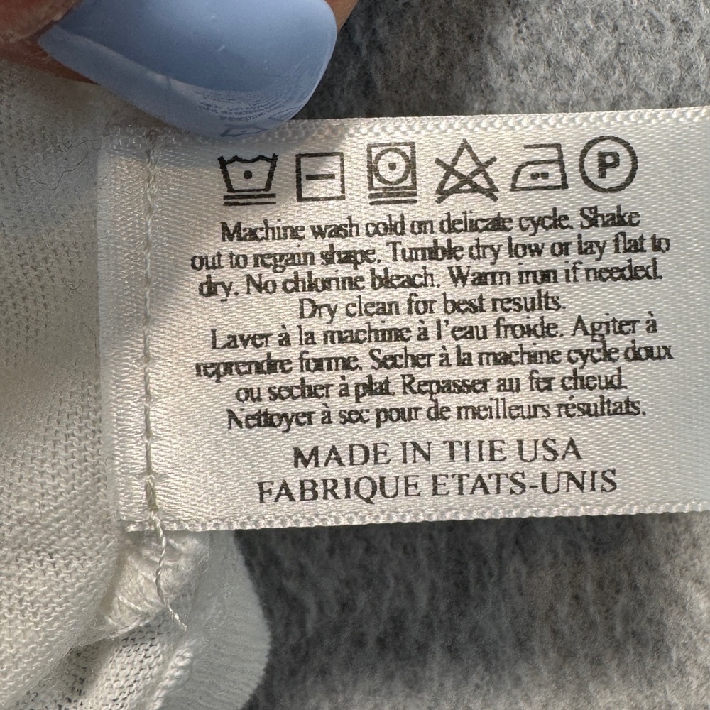 The Lady & the Sailor Sleeveless Top Split Neck White Linen Cotton Size 1 USA - Picture 3 of 5